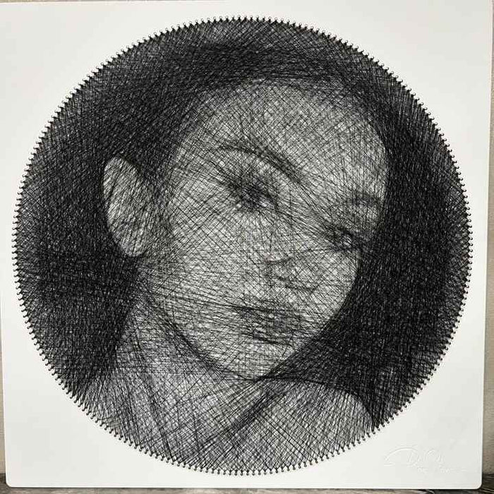 Decorative String Art Portrait