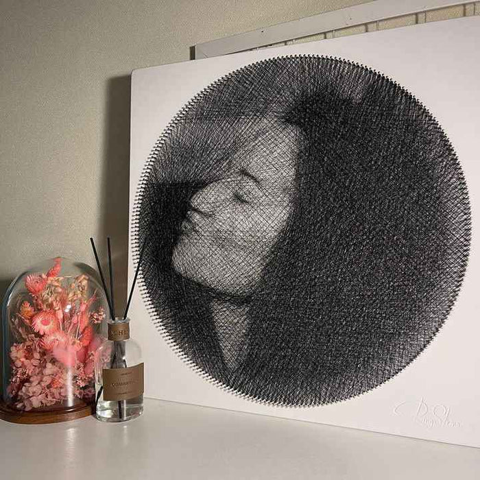 Decorative String Art Portrait