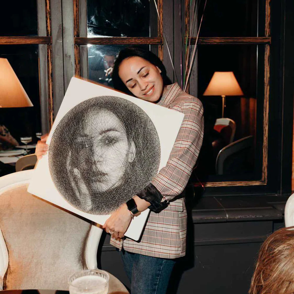 Decorative String Art Portrait