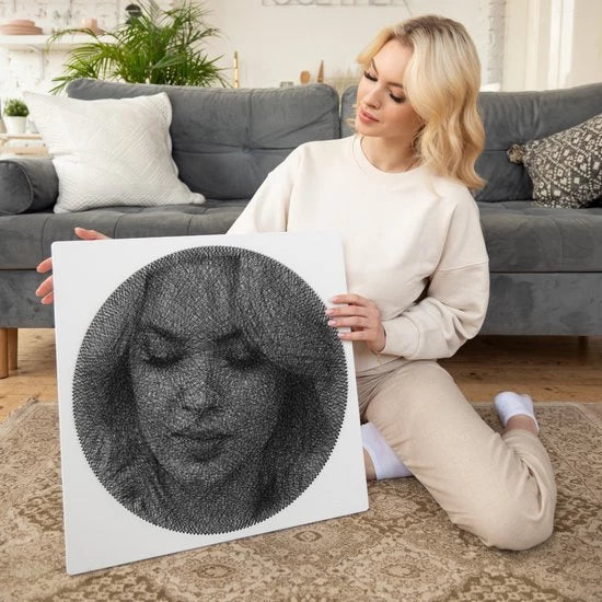 Decorative String Art Portrait