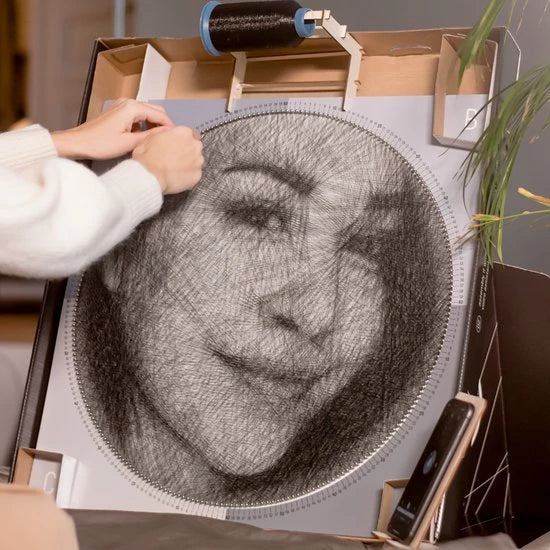 Decorative String Art Portrait