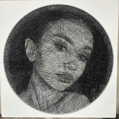 Decorative String Art Portrait