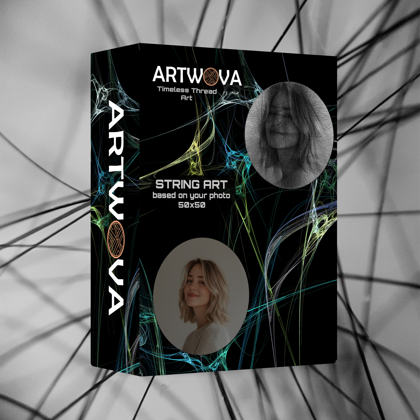 Decorative String Art Portrait