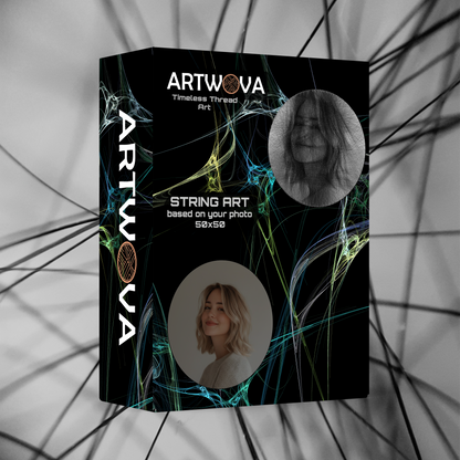 Decorative String Art Portrait