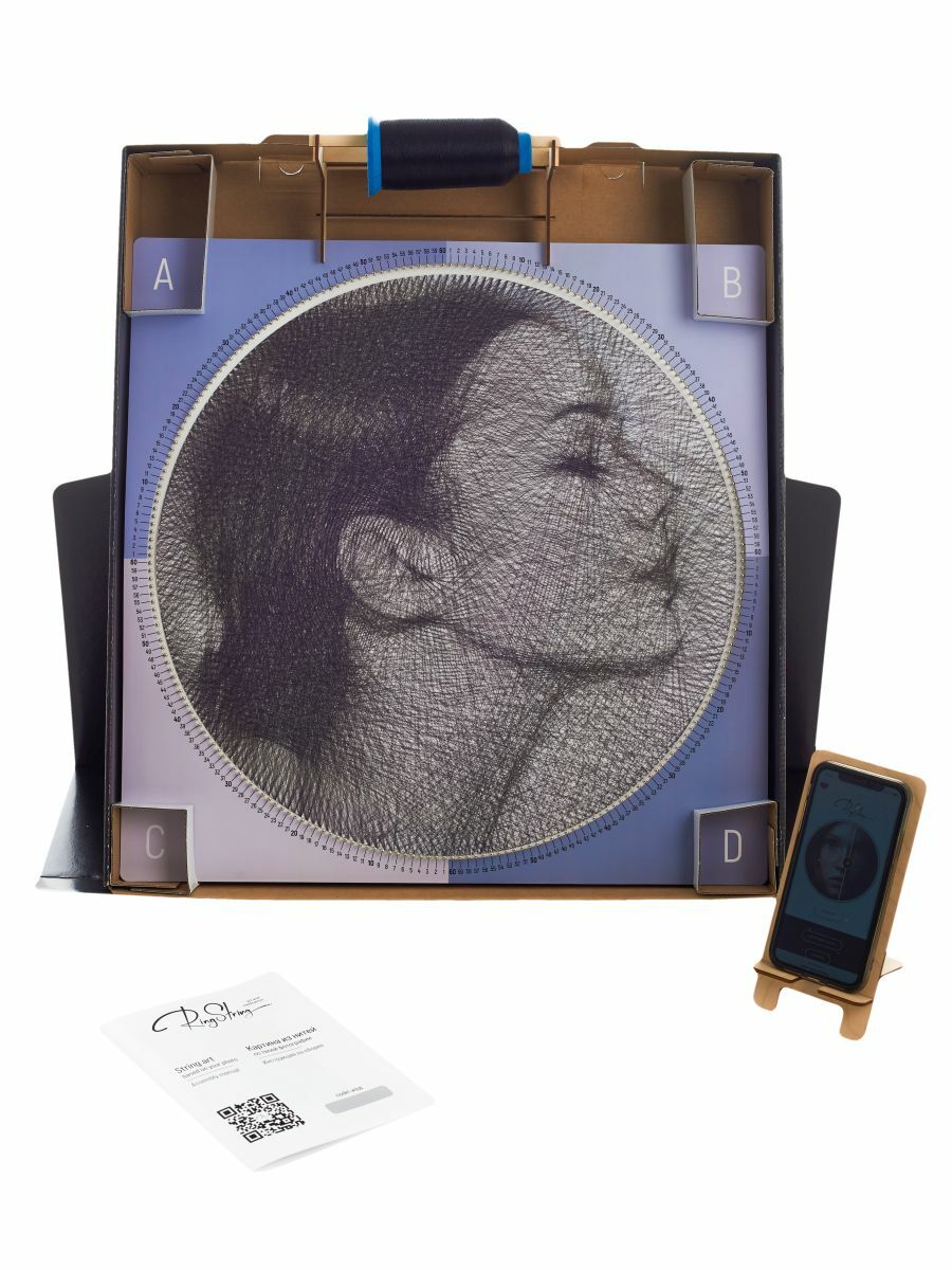 Decorative String Art Portrait